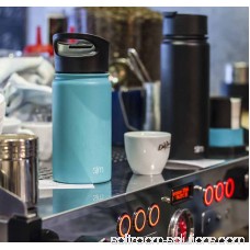Simple Modern 40 oz Summit Waterbottles + Extra Lid - Vacuum Insulated Double Wall Sweat Proof 18/8 Stainless Steel Flask - Brown Hydro Travel Mug - Java 567920813